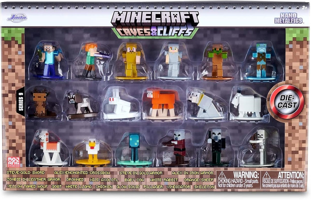 JADA NANO METALFIGS: MINECRAFT- CAVES & CLIFFS MULTIPACK (W9)