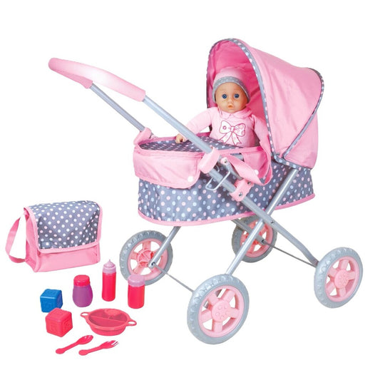 Lissi - Doll Set-Pram With 36Cm Baby With Playset