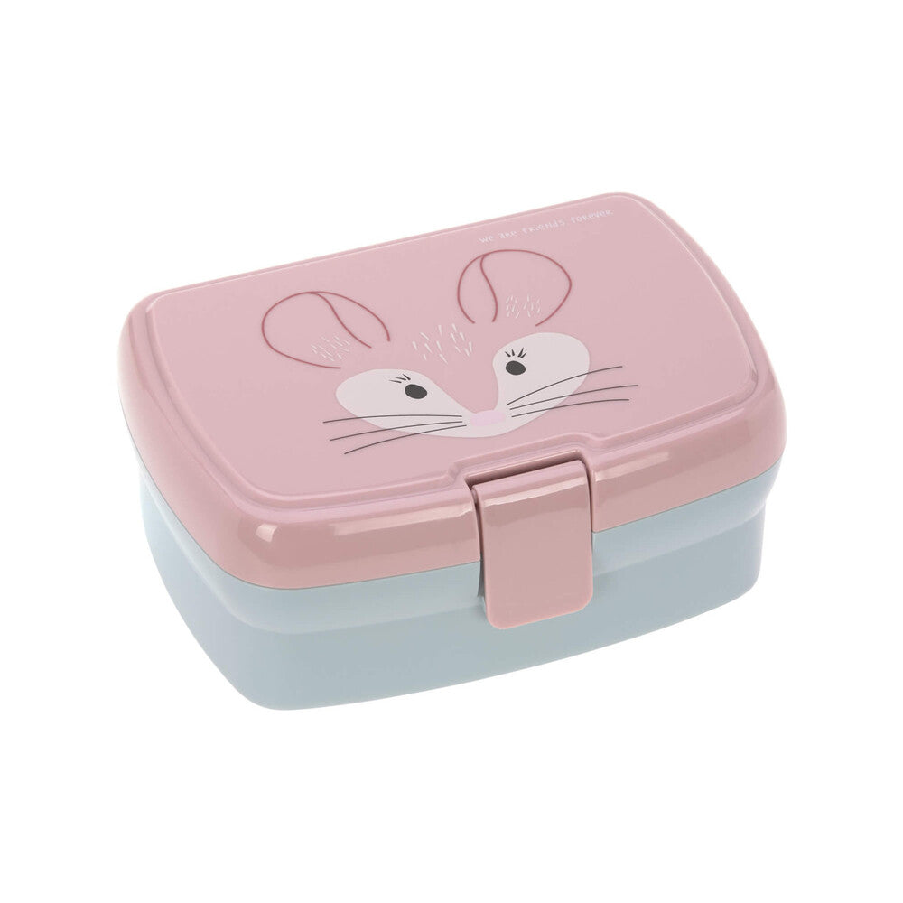 Lassig - Lassig Lunch Set About Friends-Lunchbox And Drinking Bottle-Pink Chinchilla