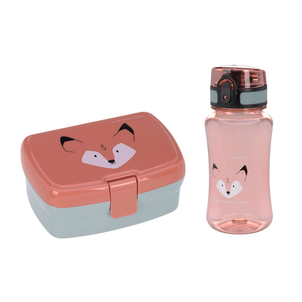 Lassig - Lassig Lunch Set About Friends-Lunchbox And Drinking Bottle-Red