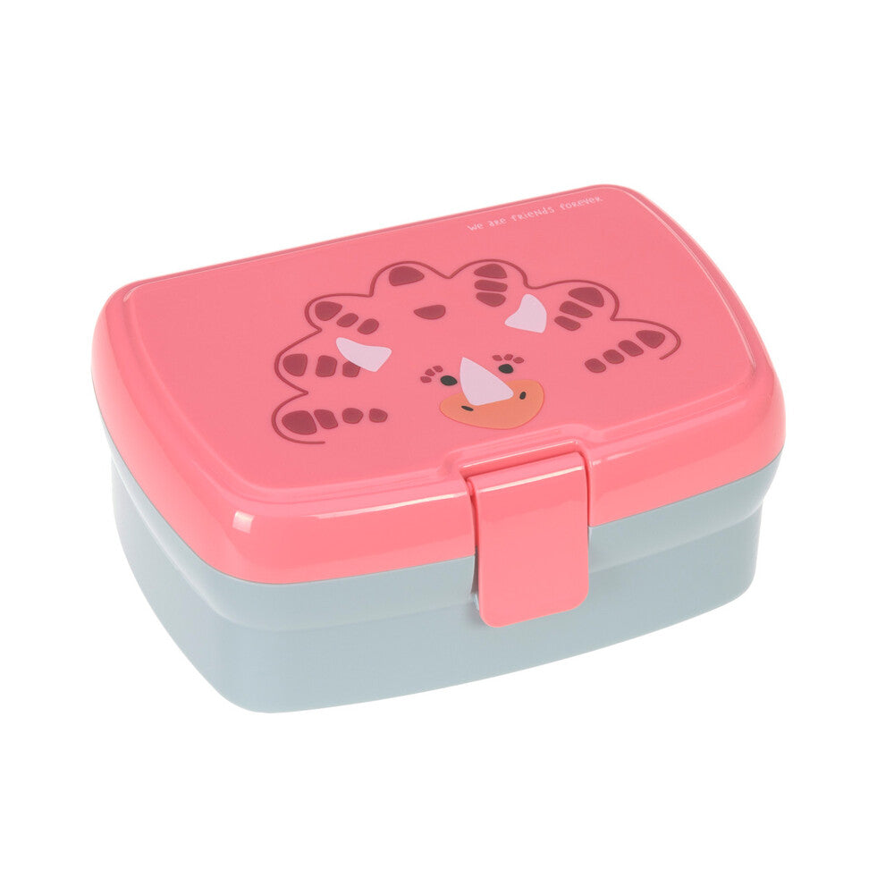 Lassig - Lassig Lunch Set About Friends-Lunchbox And Drinking Bottle-Pink Dino Rose