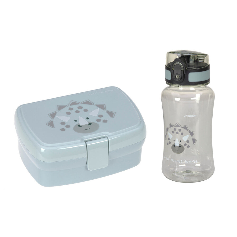 Lassig - Lassig Lunch Set About Friends-Lunchbox And Drinking Bottle-Green