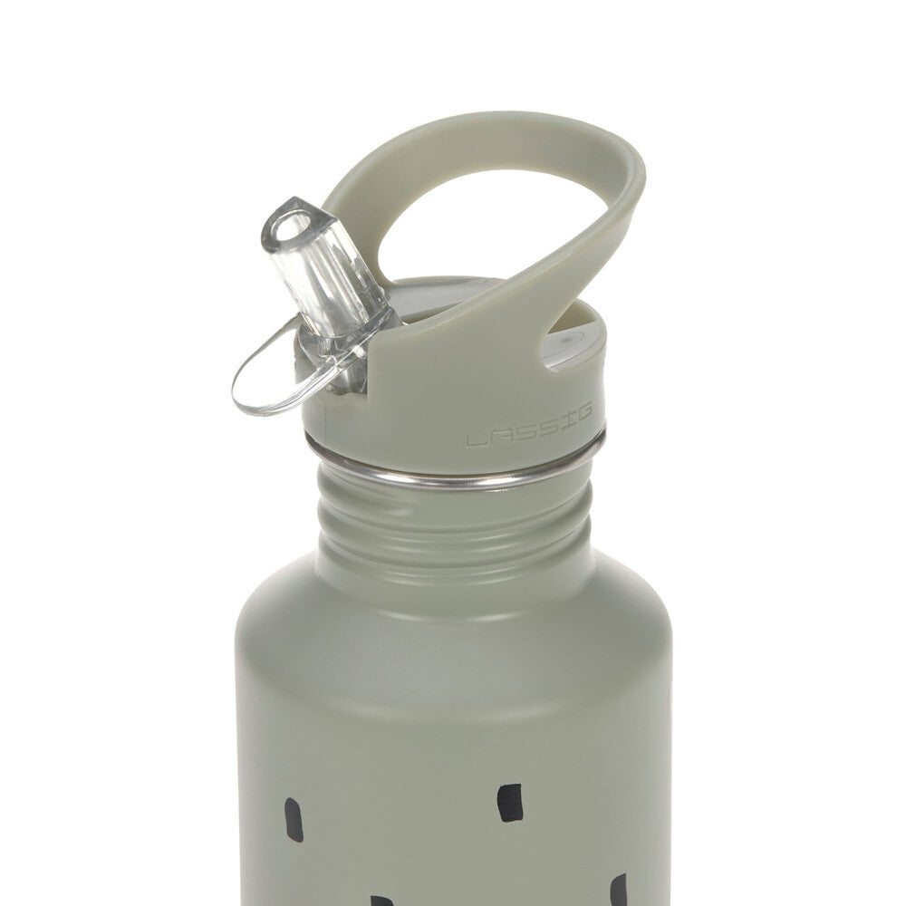 Lassig - Bottle Stainless Steel Happy Prints - Light Olive