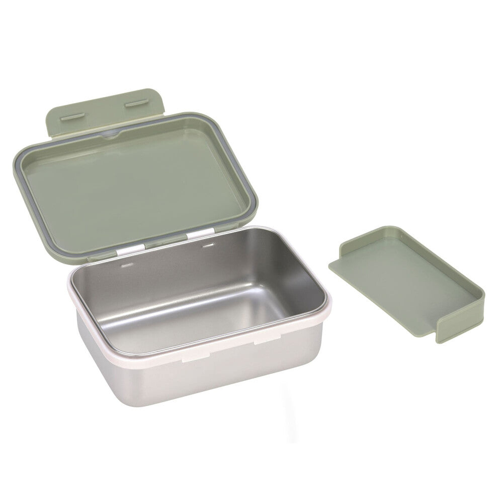 Lassig - Lunchbox Stainless Steel Happy Prints - Light Olive