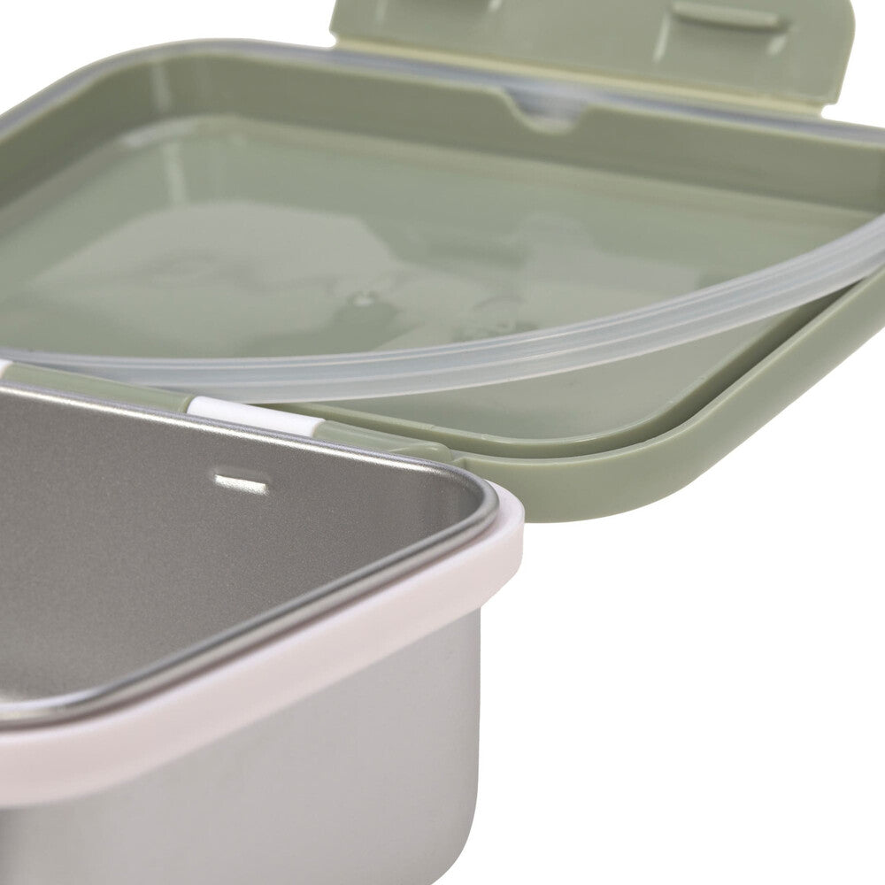 Lassig - Lunchbox Stainless Steel Happy Prints - Light Olive