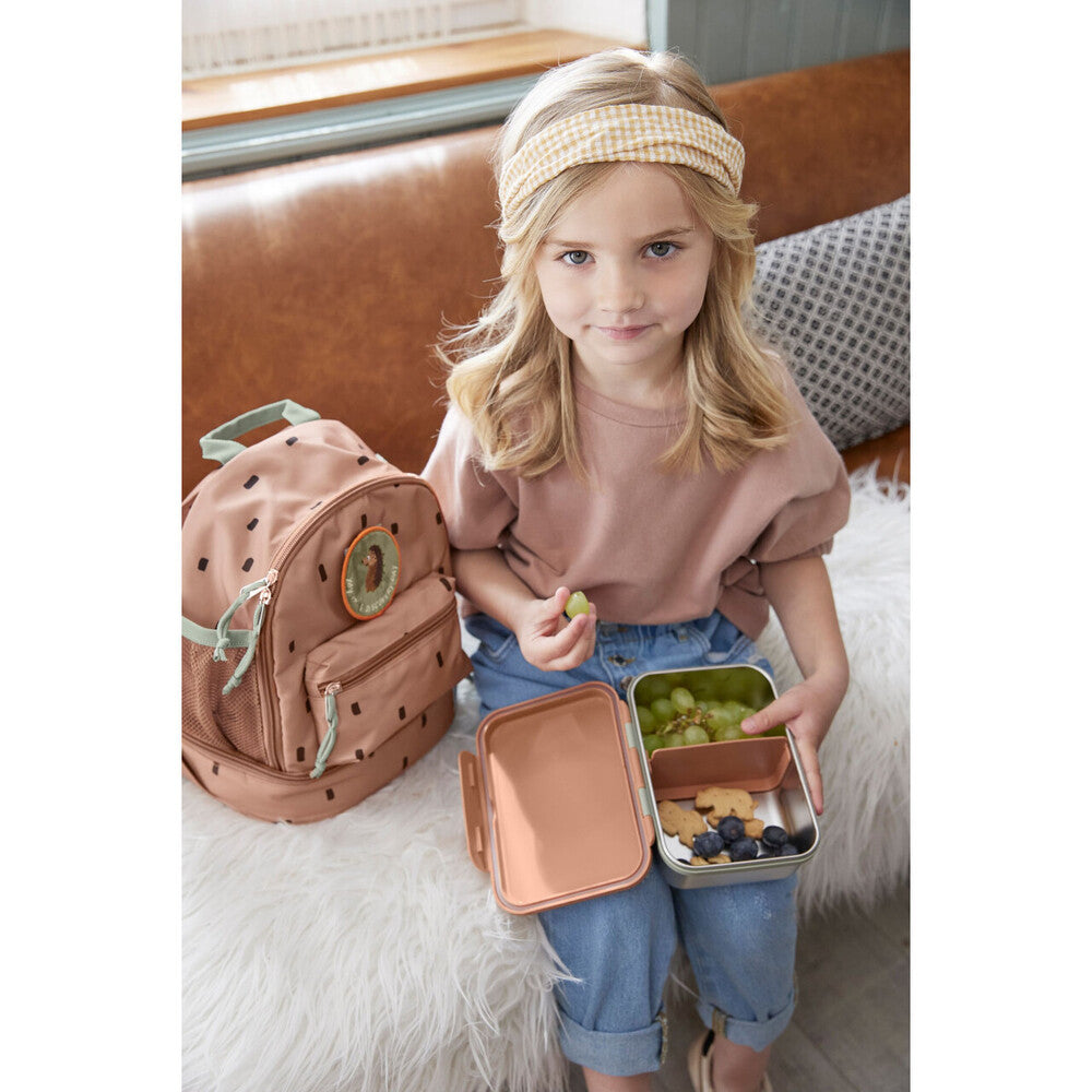 Lassig - Lunchbox Stainless Steel Happy Prints - Caramel