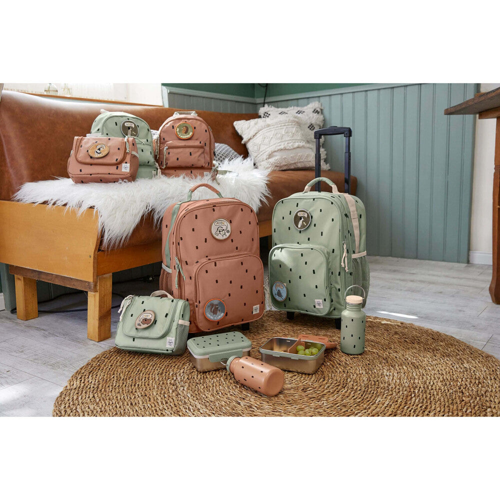 Lassig - Lunchbox Stainless Steel Happy Prints - Caramel