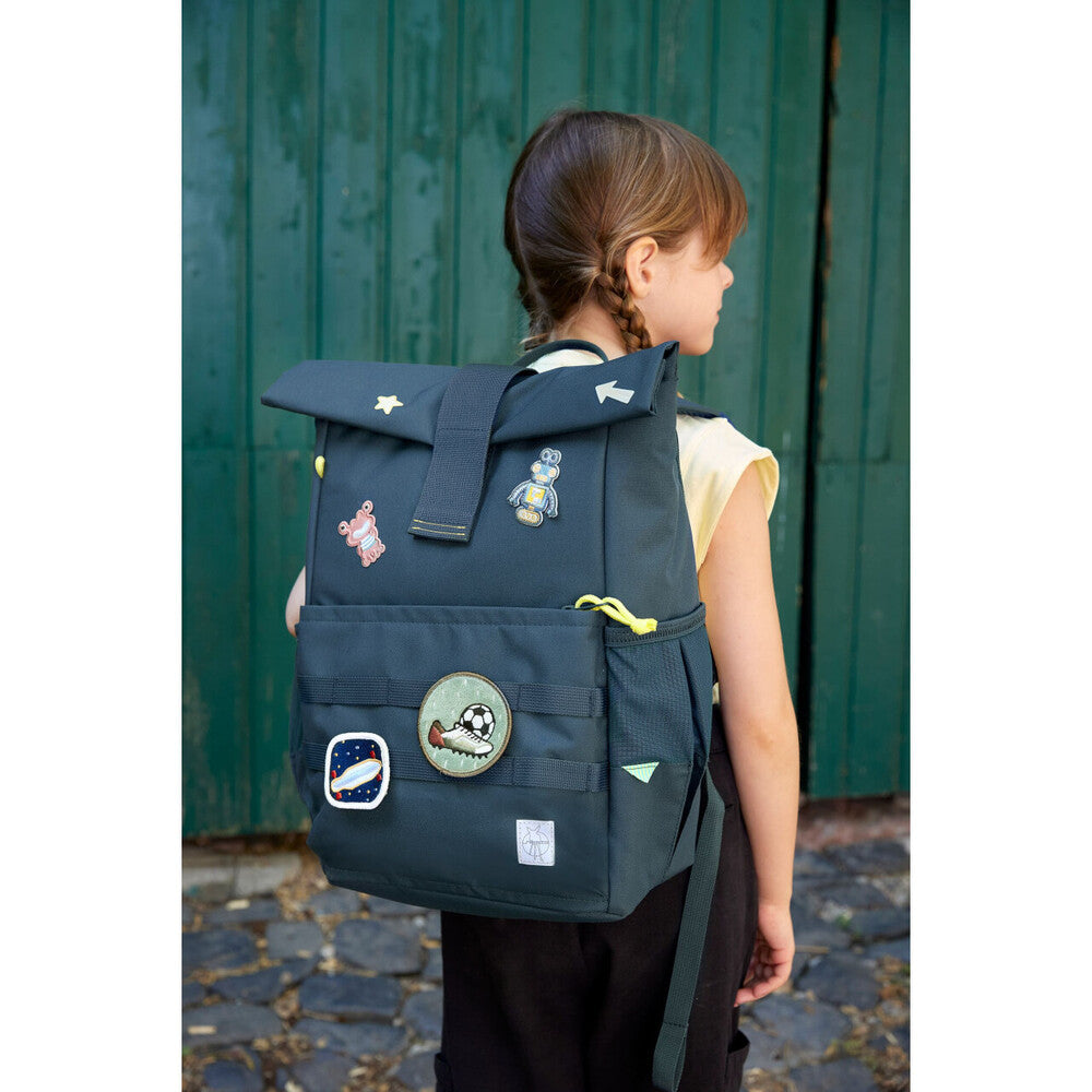 Lassig - Lassig Medium Rolltop Backpack-Blue