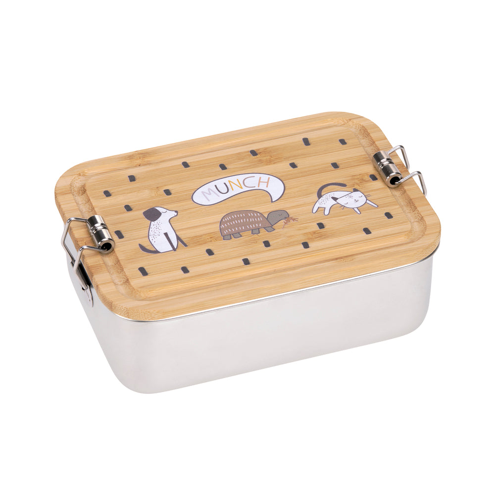 Lassig - Lassig Lunchbox Stainless Steel Bamboo-Happy Prints