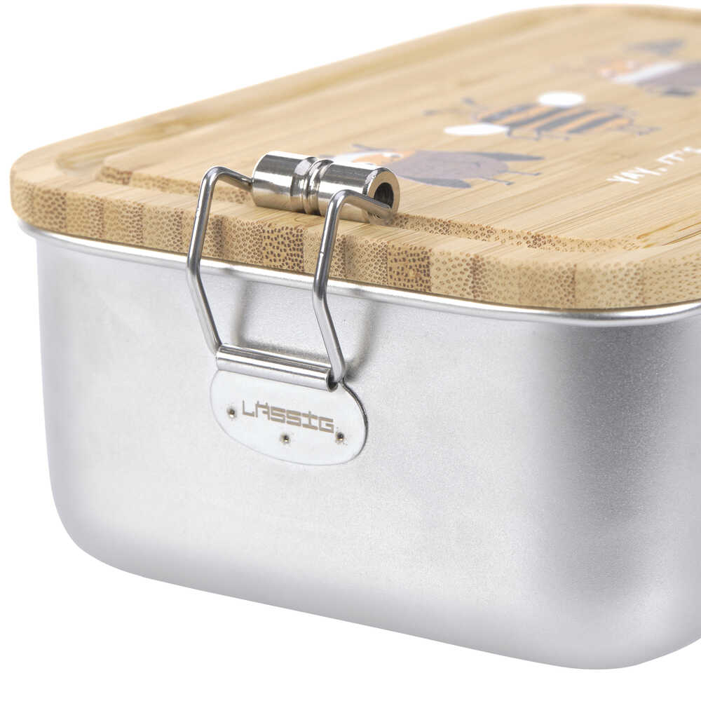 Lassig - Lassig Lunchbox Stainless Steel Bamboo-Nature