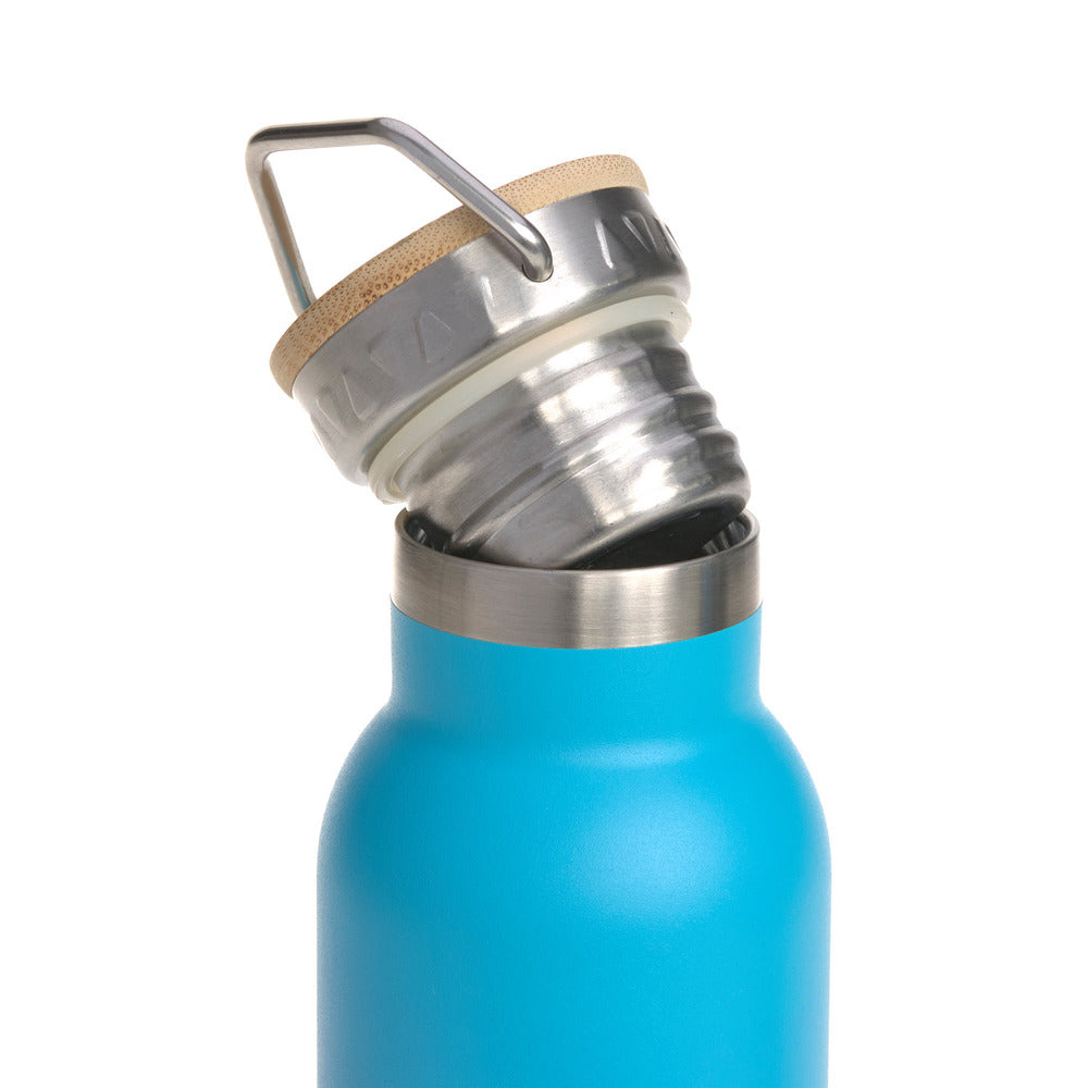 Lassig - Lassig Double Walled Bottle Stainless Steel Unique 460 Ml-Blue