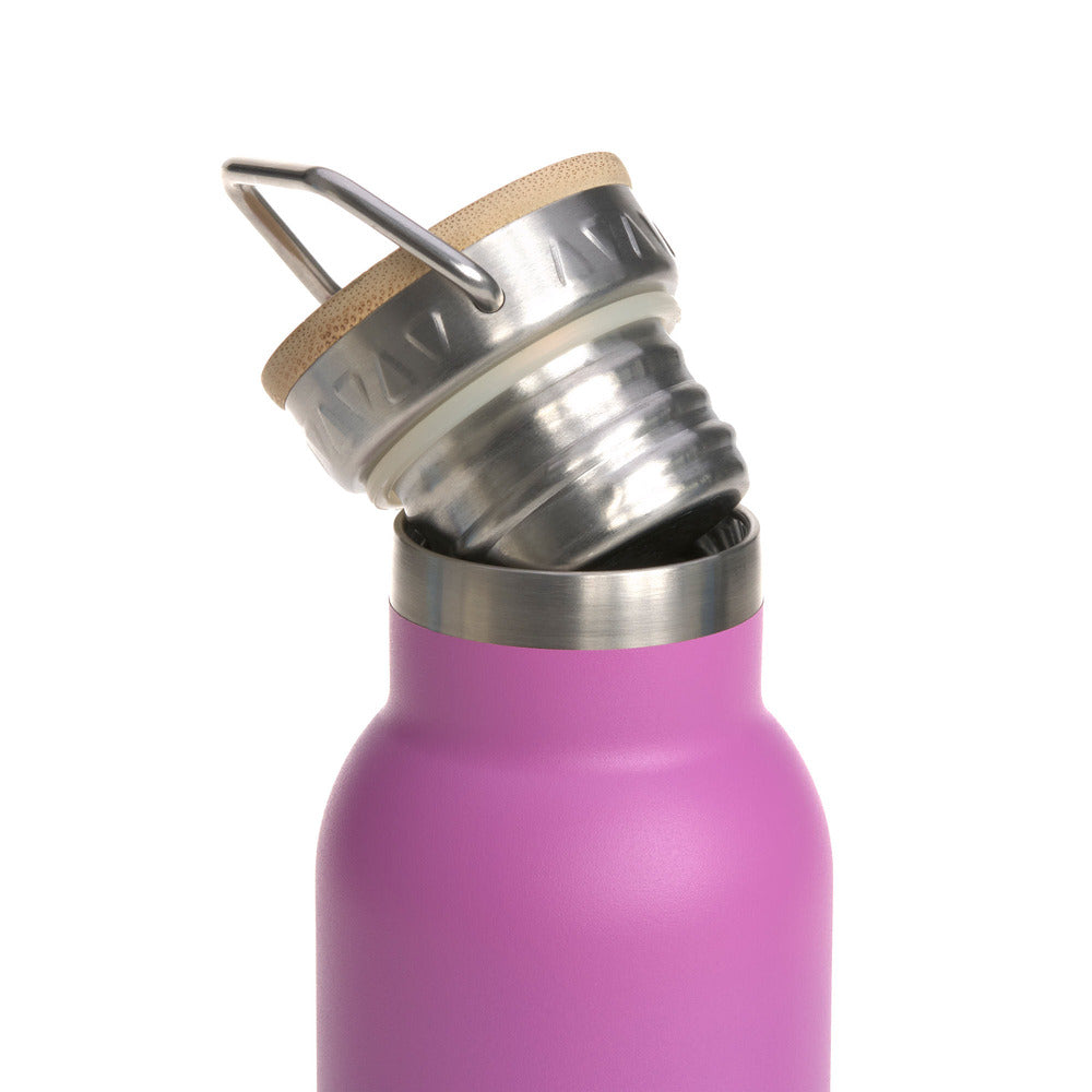 Lassig - Lassig Double Walled Bottle Stainless Steel Unique 460 Ml-Lilac