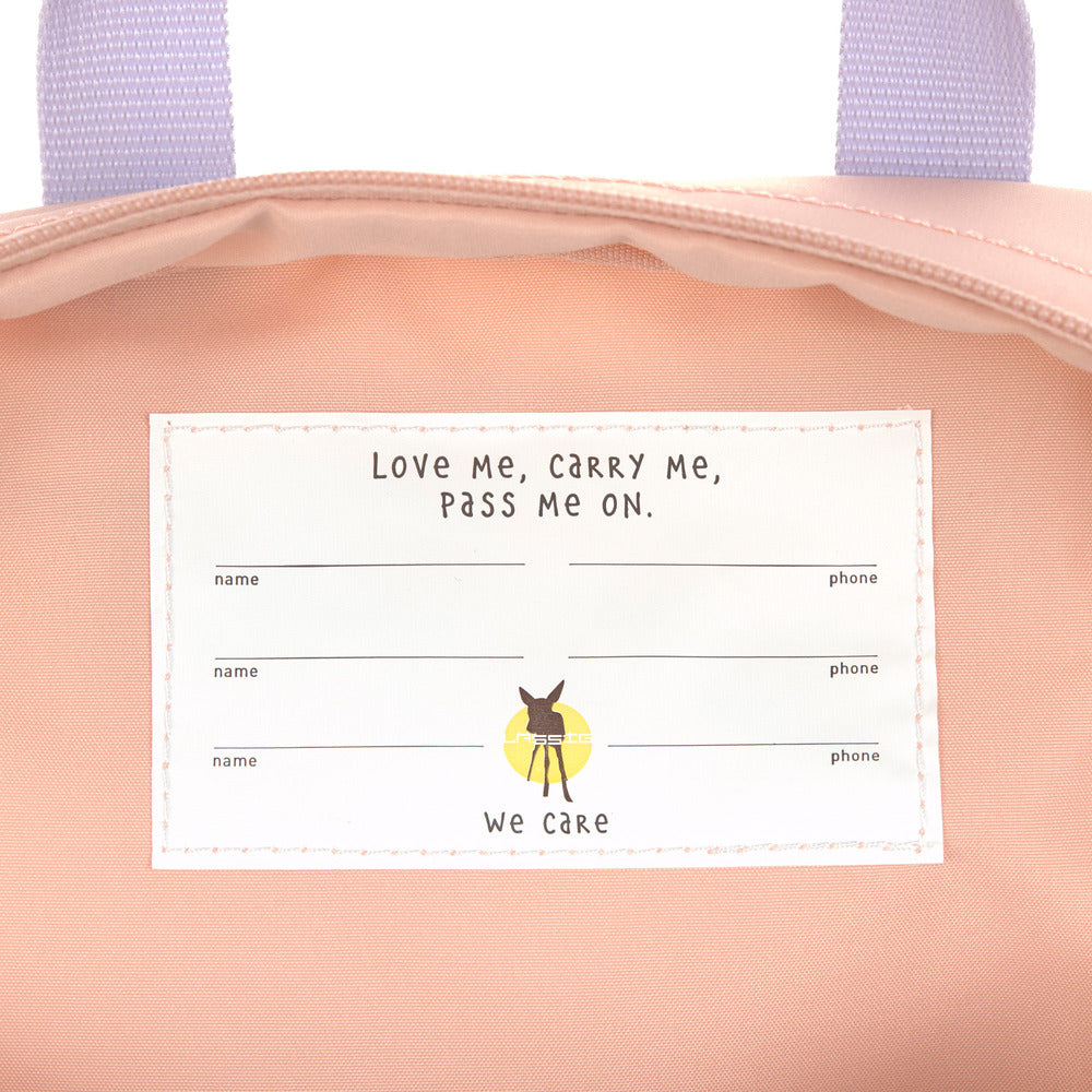 Lassig - Lassig Mini Square Backpack Little Gang-Pink
