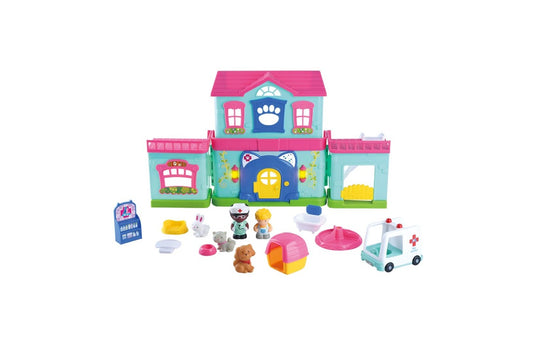 PLAY GO ANIMAL COMPLEX CLINIC B/O-16 PCS