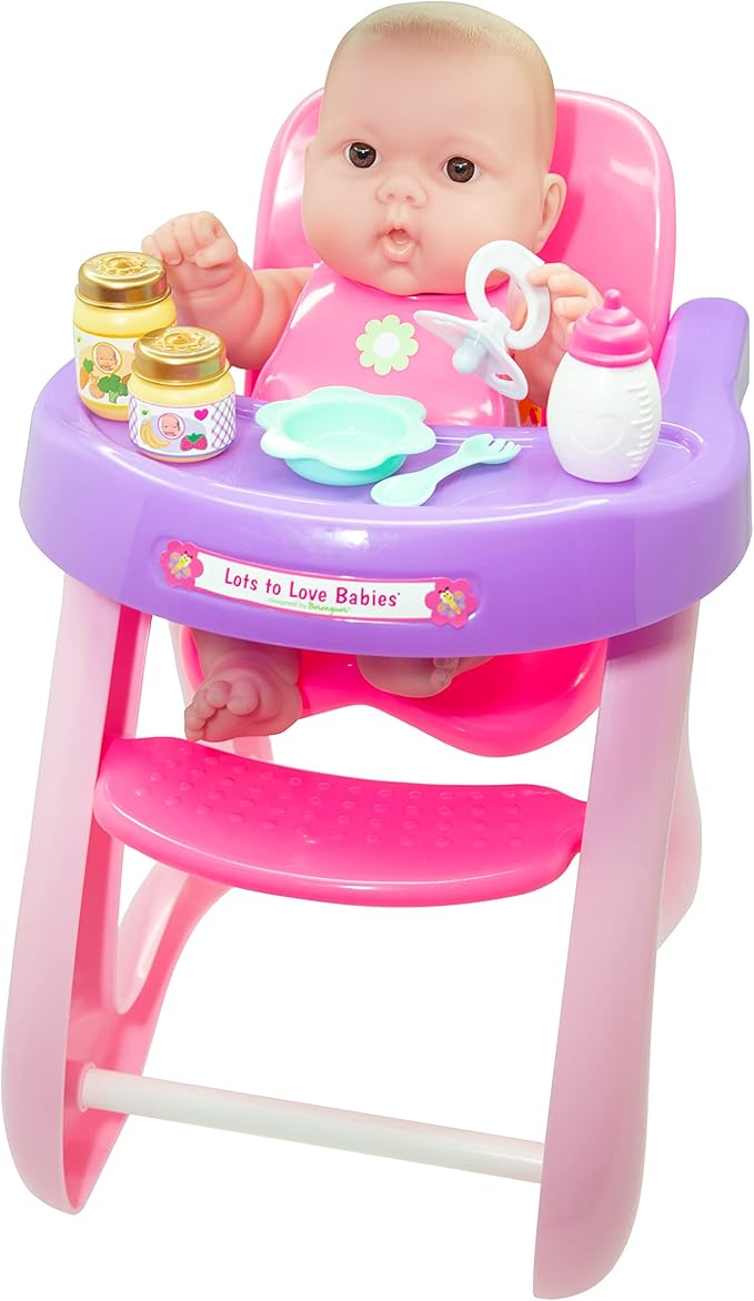 BERENGUER 14-INCH LOTS TO LOVE WITH HIGH CHAIR DOLL GIFT SET