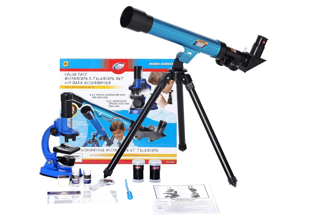 EASTCOLIGHT VALUE PACK MICROSCOPE AND TELESCOPE SET