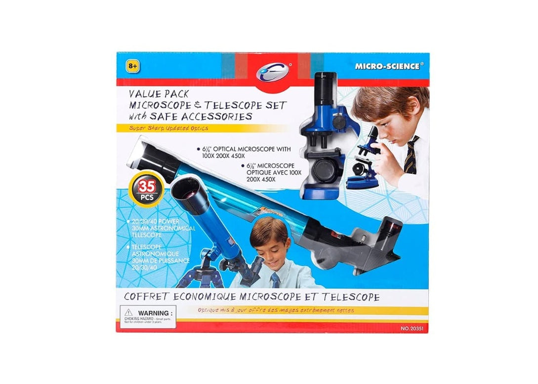 EASTCOLIGHT VALUE PACK MICROSCOPE AND TELESCOPE SET