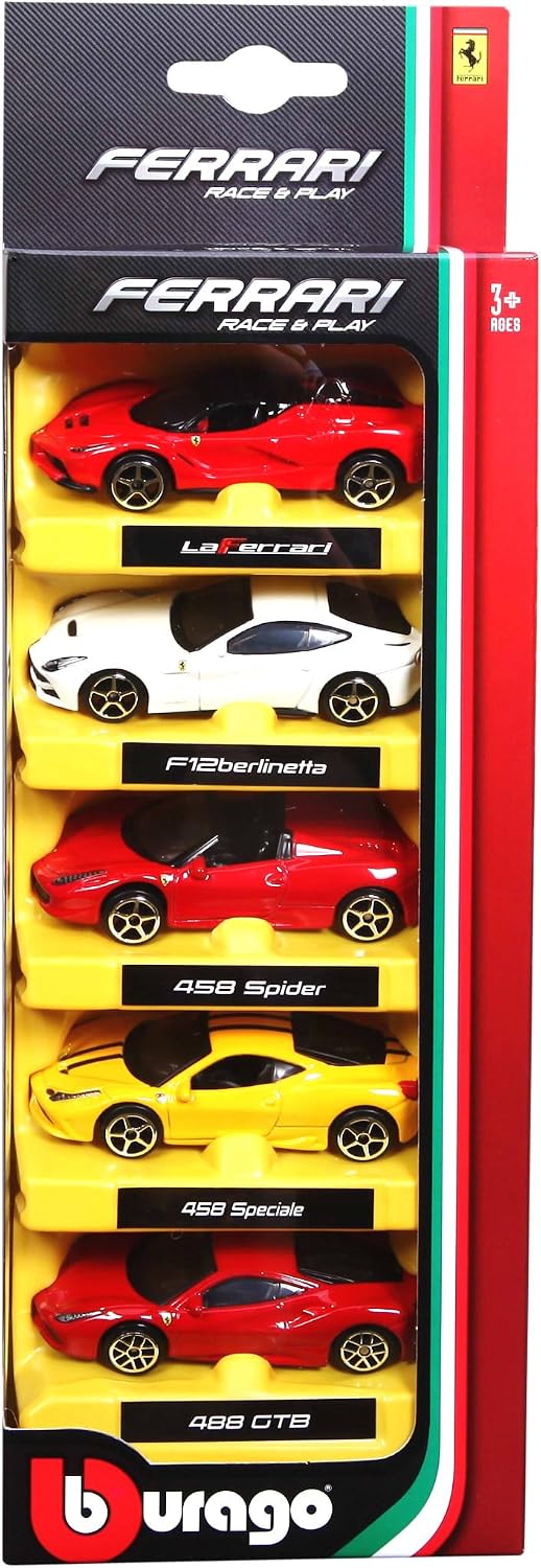 FERRARI- RACE & PLAY (1:64) - 5 PACK SET