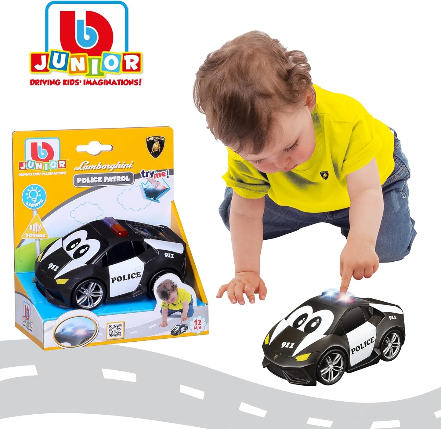 سيارة BB Junior لامبورغيني شرطة – أضواء وأصوات مثيرة