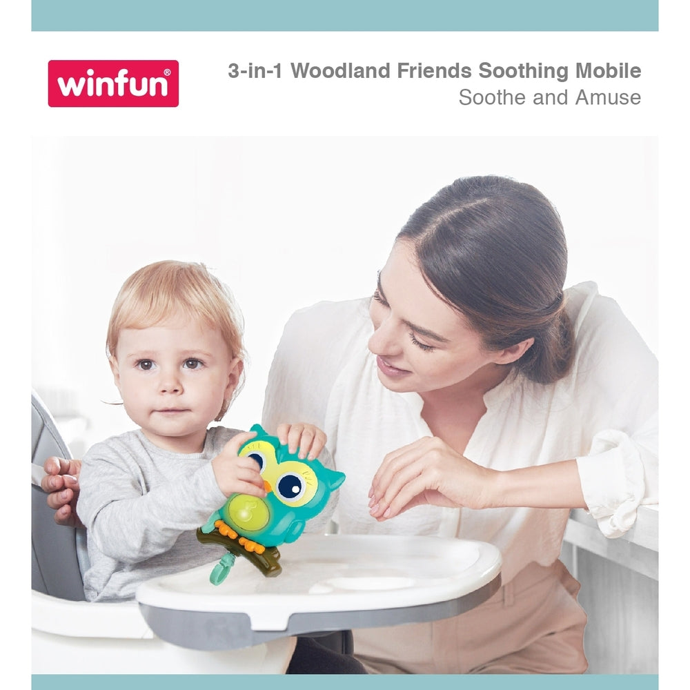 Winfun - 3-In-1 Woodland Friends Soothing Mobile