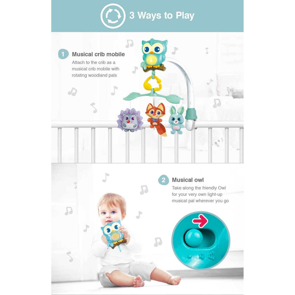 Winfun - 3-In-1 Woodland Friends Soothing Mobile