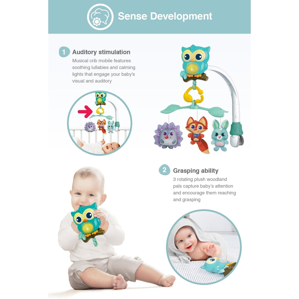 Winfun - 3-In-1 Woodland Friends Soothing Mobile
