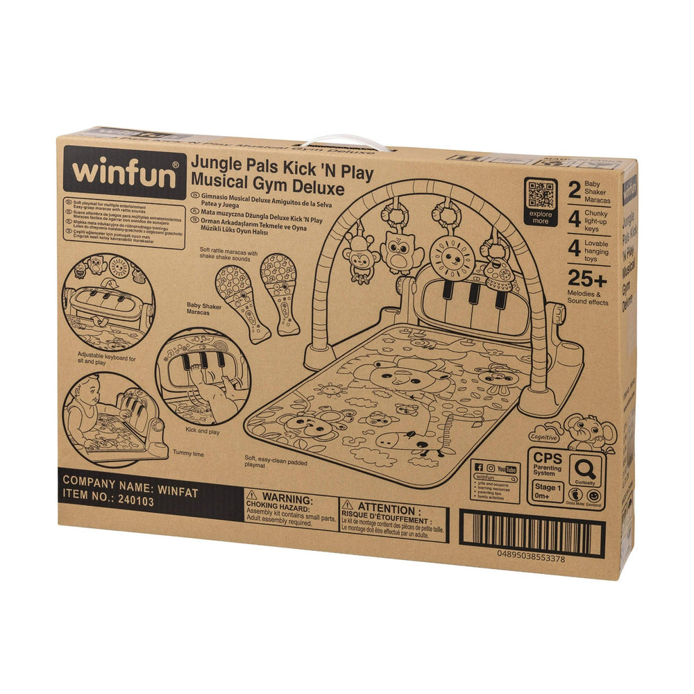 Winfun - Jungle Pals Kick N Play Musical Gym Deluxe