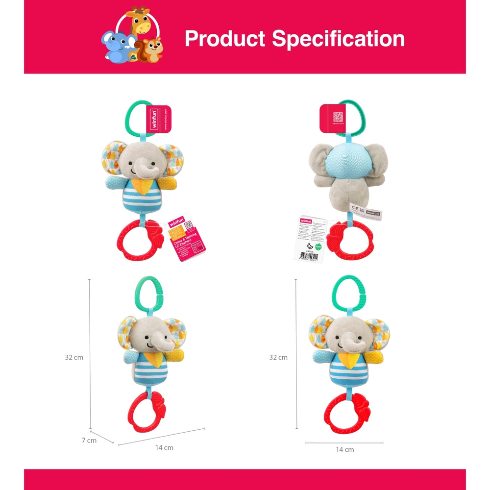 Winfun - Chime And Teething Lil Elephant
