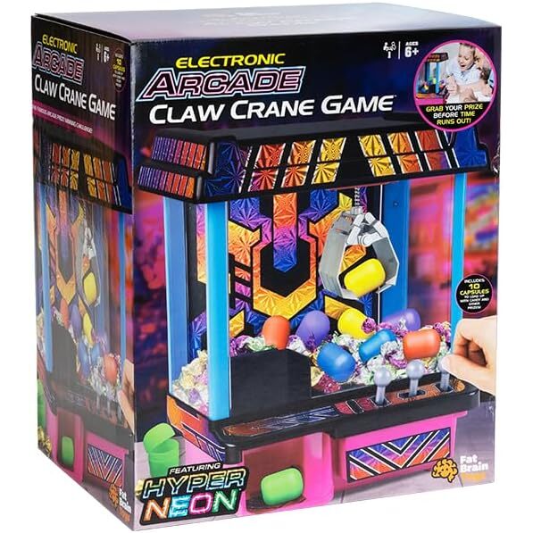 Electronic Arcade Claw Crane Game-Hyper Neon Black Series