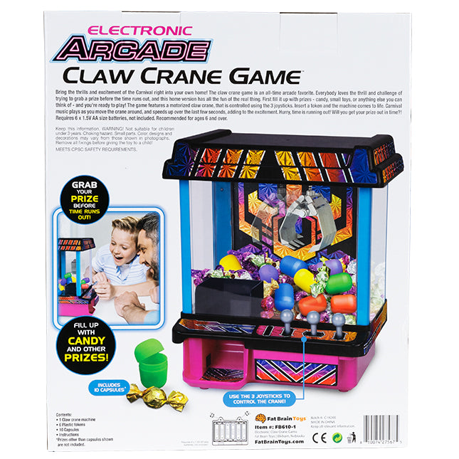 Electronic Arcade Claw Crane Game-Hyper Neon Black Series
