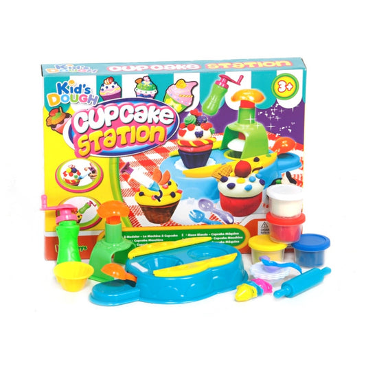 KID'S DOUGH CUPCAKE STATION 4 X 50G DOUGH POT