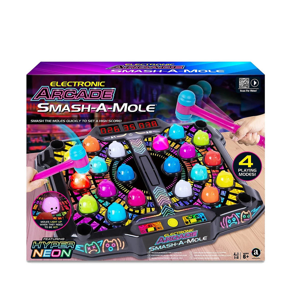 Electronic Arcade Smash-A-Mole-Hyper Neon Black Series
