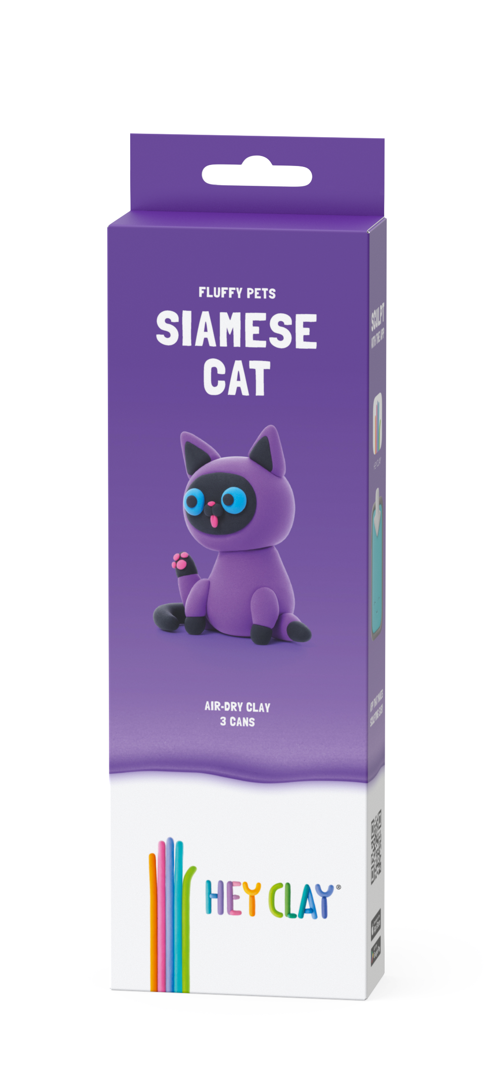 HEY CLAY SIAMESE CAT SERIES FLUFFY PETS 3 CANS
