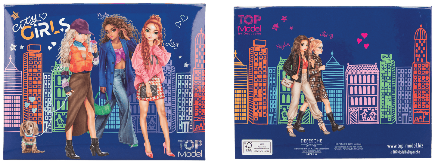 صندوق قرطاسية TOPModel City Girls – تنظيم وأناقة على مكتبك