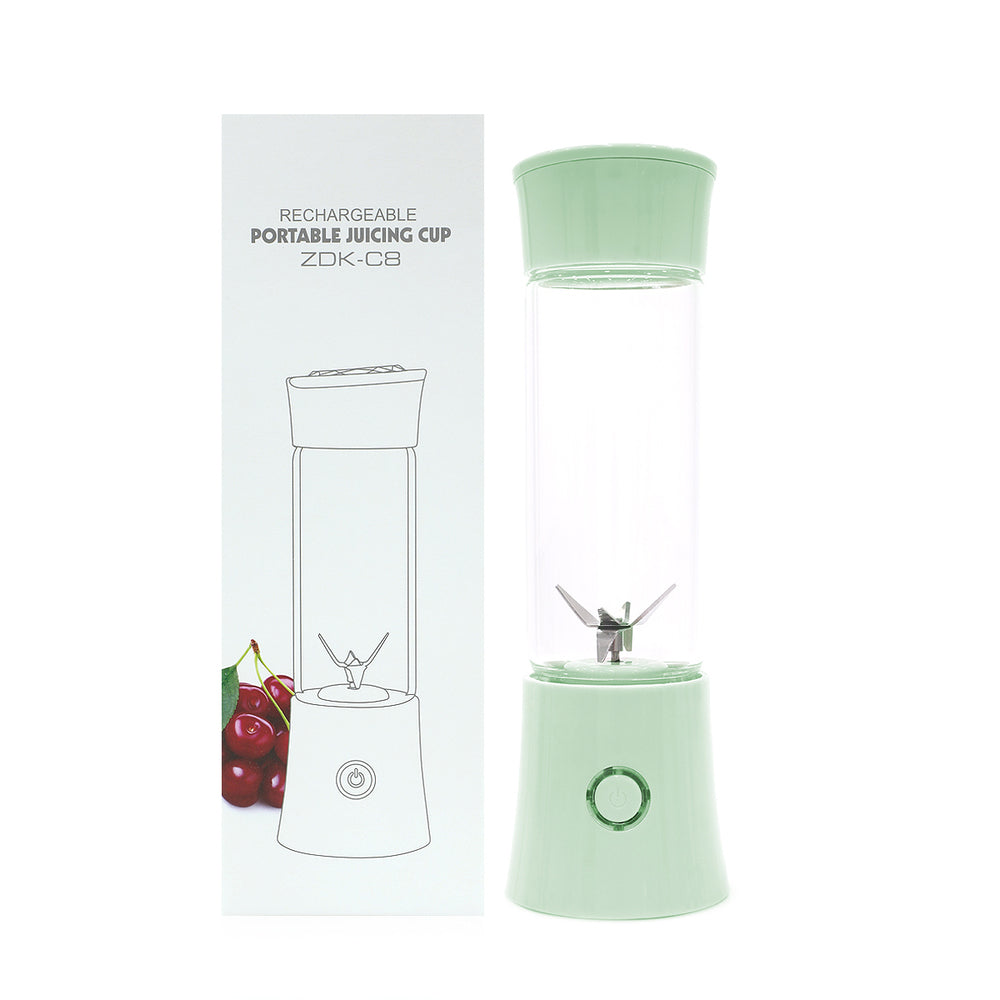 Sky - Rechargeable Juicer Bottle With 6 Blades 480Ml Usb - Green