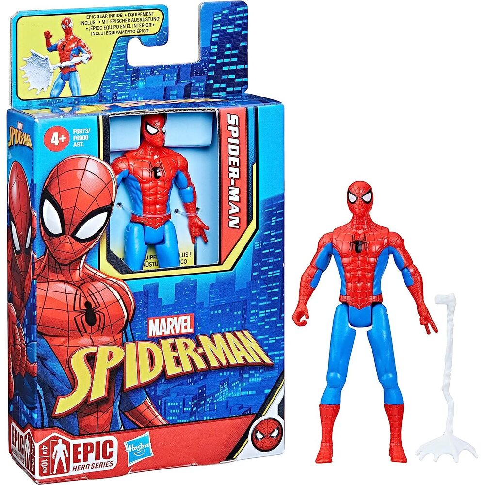 Hasbro - Classic Spiderman Figure, 4 Inch, Red And Blue