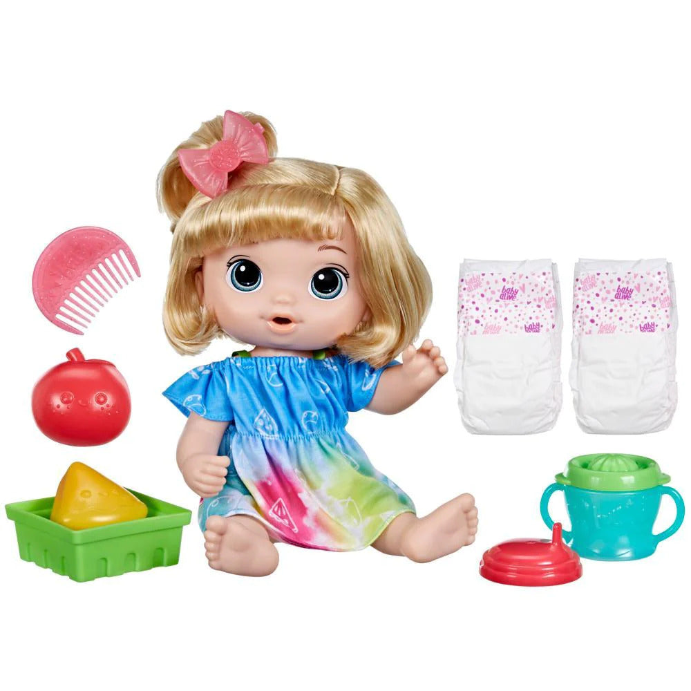 Baby Alive - Fruity Sips Doll Apple- Blonde Hair