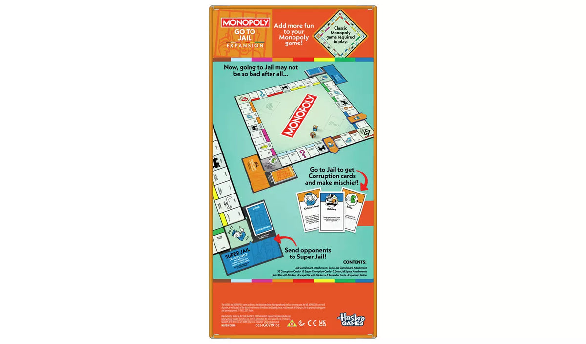 Monopoly Go To Jail Card Game