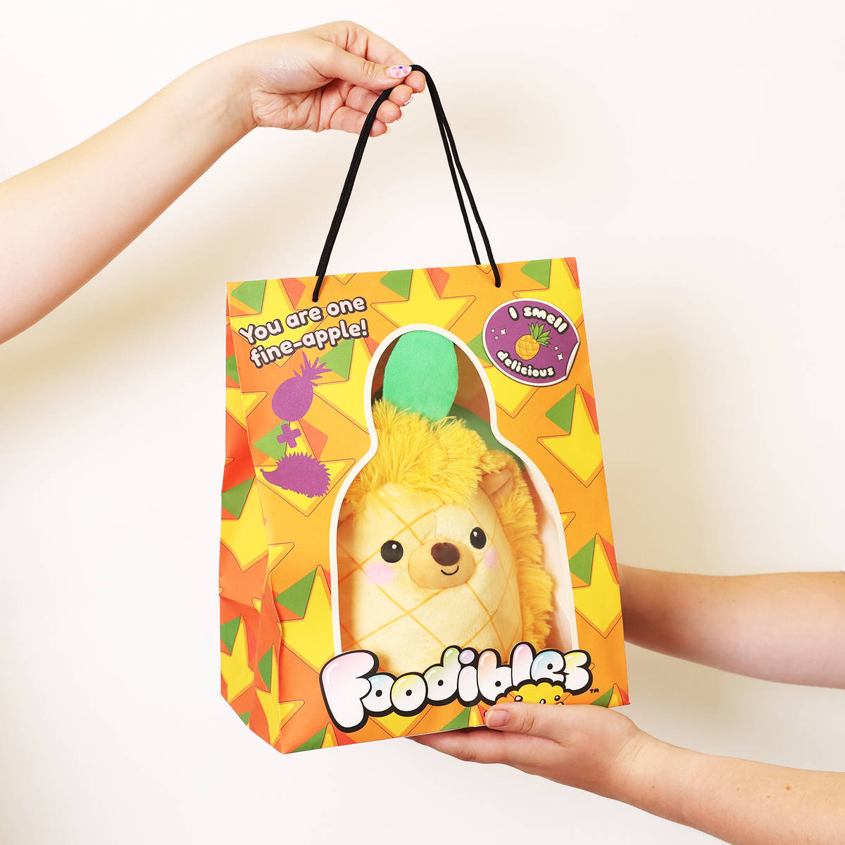 FOODIBLES LARGE SCENTED PLUSHIES - PINEAPPLE HEDGEHOG