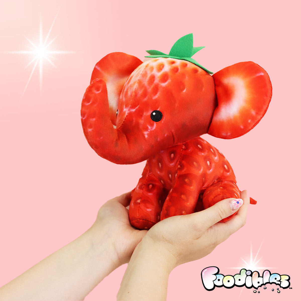 FOODIBLES LARGE SCENTED PLUSHIES - STRAWBERRY ELEPHANT