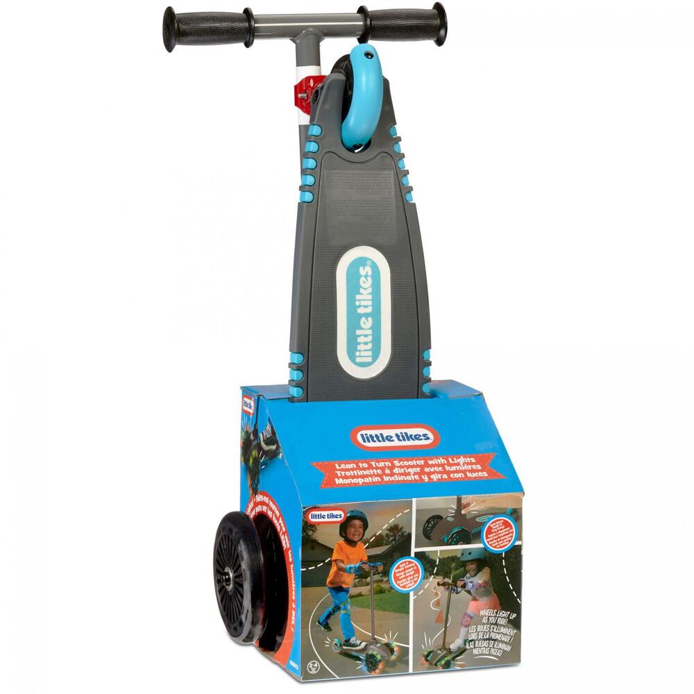 Little Tikes - Lean To Turn Scooter With Lights - Teal & Grey