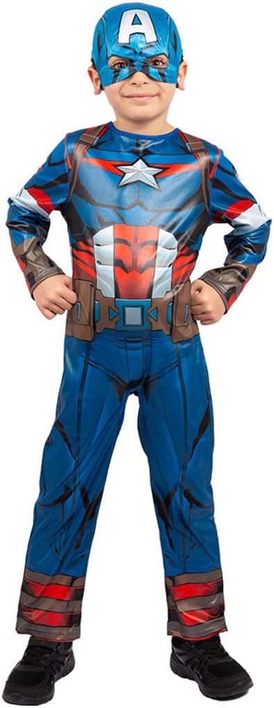 Captain America Deluxe Costume - 5-6 Years