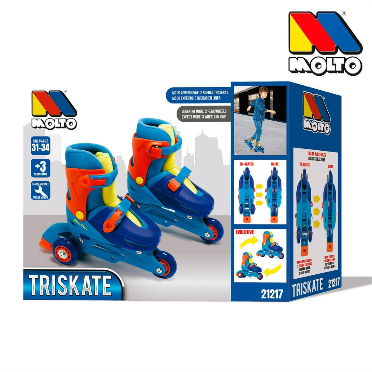 Molto - Triskate Skate Shoe ,3 In 1
