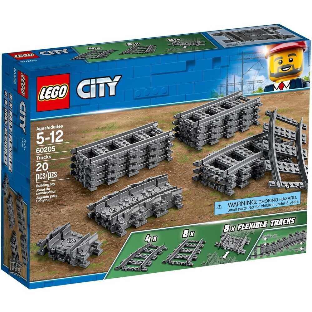 Lego City Trains Tracks - 20 Pcs - Model 60205