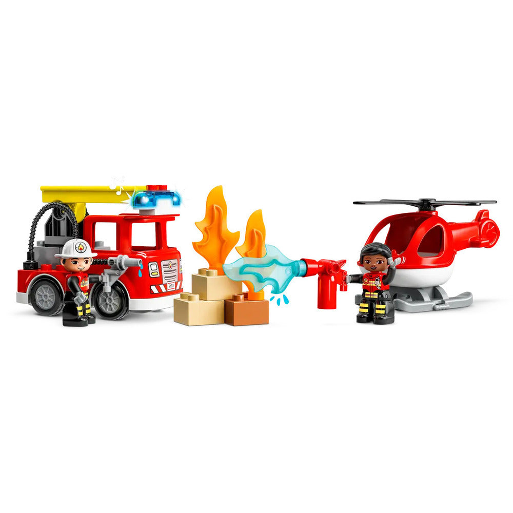 Lego Duplo Fire Station And Helicopter
