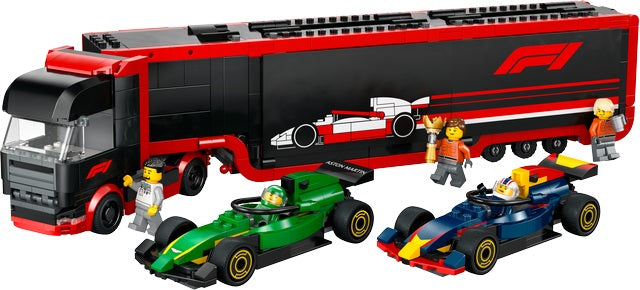 LEGO City F1 Truck with RB20 & AMR24 F1 Cars (60445)