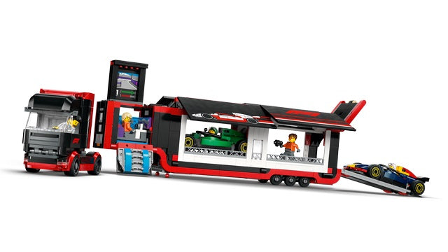 LEGO City F1 Truck with RB20 & AMR24 F1 Cars (60445)
