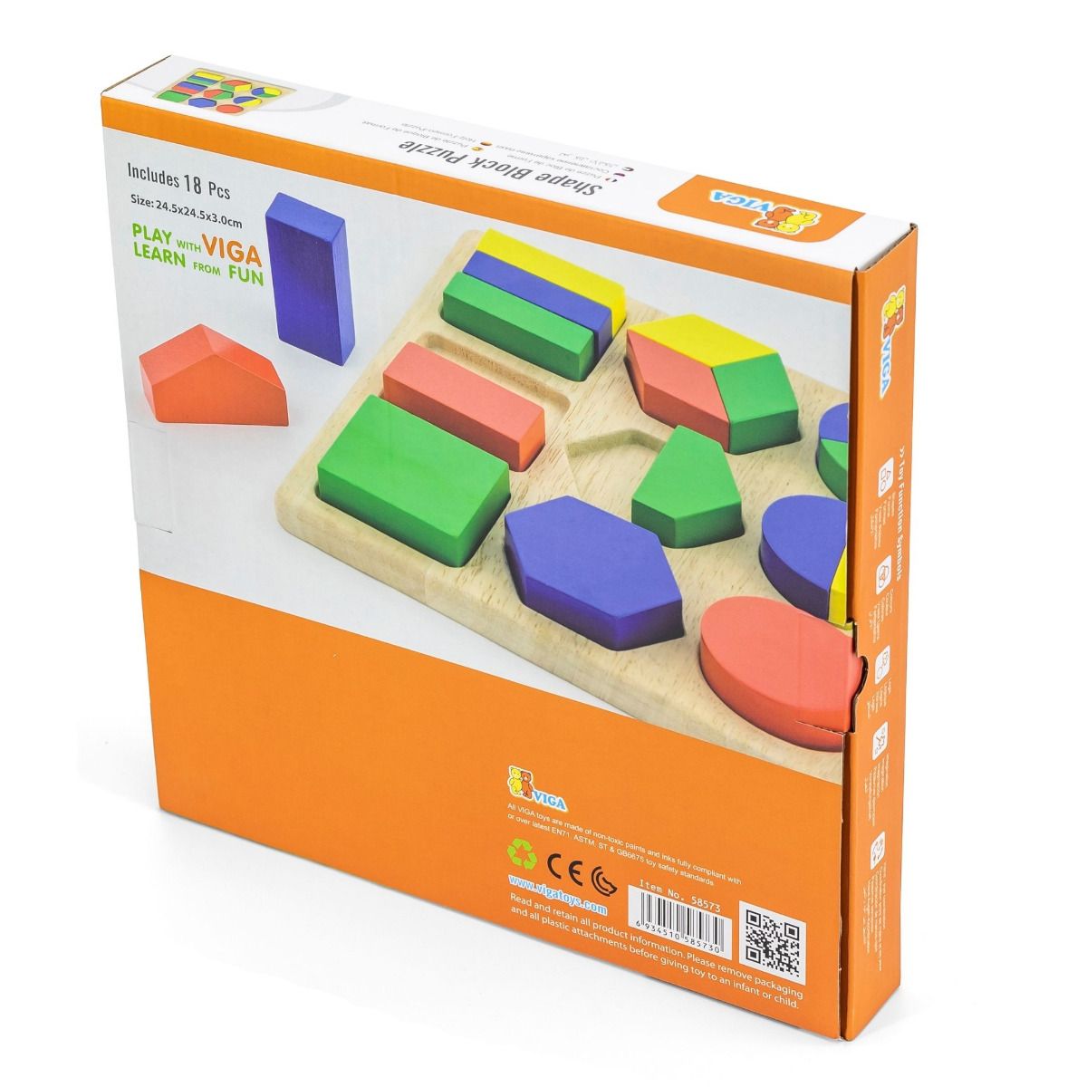 Viga - Shape Block Puzzle Set