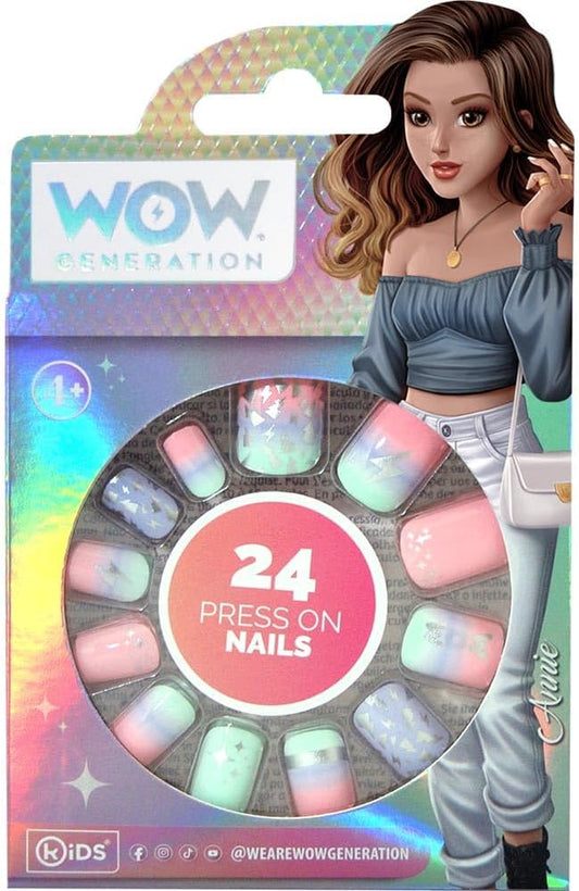 WOW GENERATION ADHESIVE NAILS SET 24-PCS