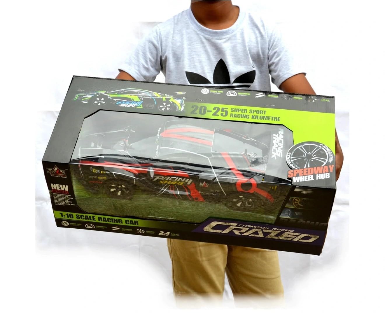 CRAZED 110 RADIO REMOTE CONTROL CAR - Red
